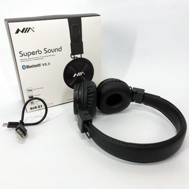 Бездротові блютуз навушники для телефону та комп'ютера з мікрофоном NIA X3, гарні бездротові навушники ws48139 фото