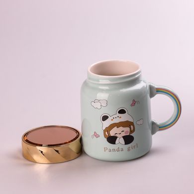 Кухоль керамічний Creative Show Ceramics Cup Cute Girl 420ml кухоль для чаю з кришкою HPCY8240GR фото