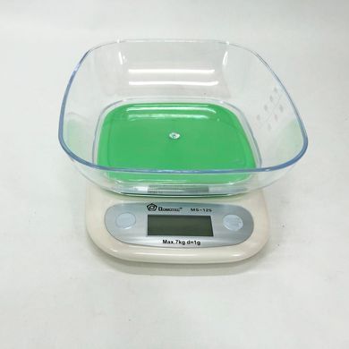 Весы кухонные DOMOTEC MS-125 Plastic, точные кухонные весы, весы для взвешивания продуктов. TL-684 Цвет: зеленый 4616 фото