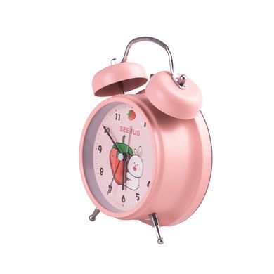 Годинник механічний з будильником дитячий настільний годинник будильник Рожевий HP226P фото