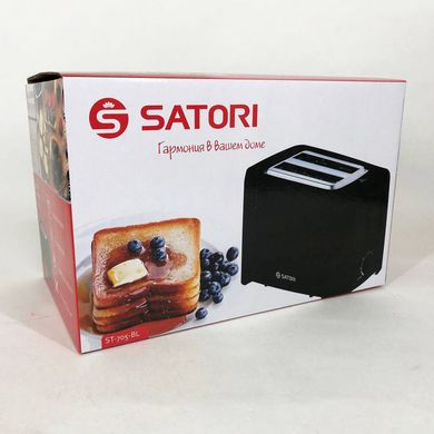 Тостер Satori ST-705-BL, тостер для 2 грінок, електричний горизонтальний тостер, універсальний тостер ws42595 фото