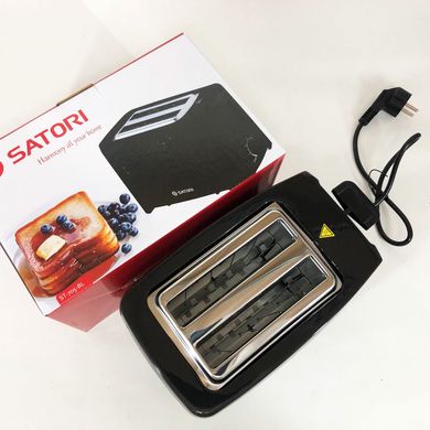 Тостер Satori ST-705-BL, тостер для 2 гренок, электрический горизонтальный тостер, универсальный тостер ws42595 фото