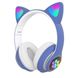 Бездротові навушники LED з котячими вушками CAT STN-28. Колір: синій ws44267-1 фото 1