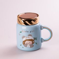 Кухоль керамічний Creative Show Ceramics Cup Cute Girl 420ml кухоль для чаю з кришкою Блакитний HPCY8240BL фото