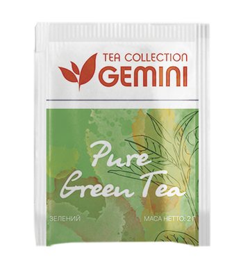 Чай Gemini в пакетиках Pure Green Tea Зелений чай 50 шт 0042 фото
