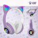 Бездротові навушники LED з котячими вушками CAT STN-28. Колір: фіолетовий ws44267-2 фото 11