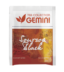 Чай Gemini в пакетиках Soursop Black Саусеп Блэк 50 шт 0043 фото