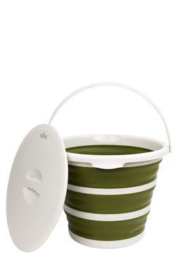 Відро Tribe Water Bucket Lid 10 л силіконове з кришкою T-FJ-0050, olive T-FJ-0050-olive фото