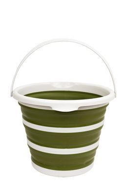 Відро Tribe Water Bucket Lid 10 л силіконове з кришкою T-FJ-0050, olive T-FJ-0050-olive фото