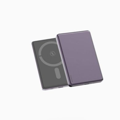 Power Bank Aspor A381 Magnetic Wireless 5000mAh (Type-C/20W)- фіолетовий (900155) 900155 фото