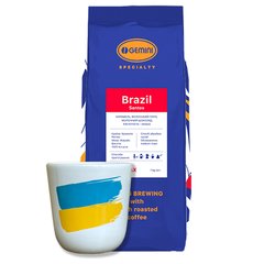 Набір кава Brazil Santos 1кг + горнятко act002 фото