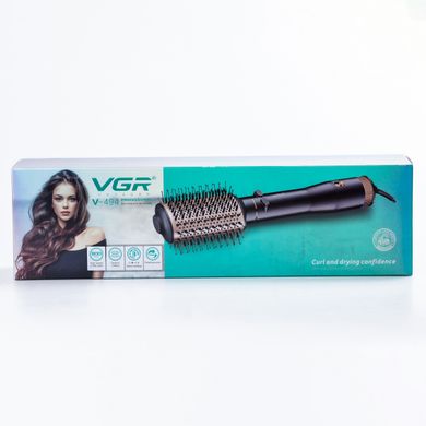 Фен щітка стайлер для волосся VGR • стайлер обертаючий для волосся • стайлер для сушіння та укладання волосся HPV494B фото