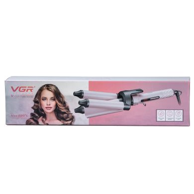 Плойка для волос с регулятором температуры щипцы для завивки тройная плойка 25 мм стайлер для локонов V593 фото