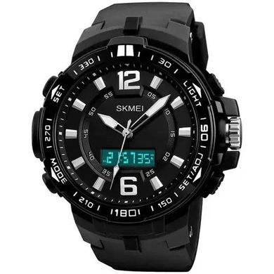 Часы наручные мужские SKMEI 1273BK, водостойкие тактические часы. Цвет: черный ws38283 фото