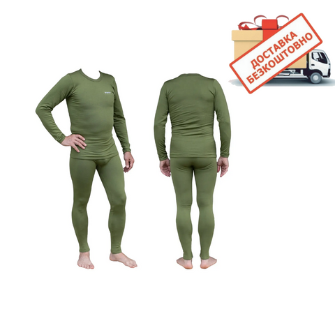 Купить Термобелье мужское Tramp Warm Soft комплект (футболка + кальсоны)TRUM-019 оливковый в магазине Rest-Time