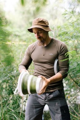 Відро Tribe Water Bucket Lid 5 л силіконове з кришкою T-FJ-0049, olive T-FJ-0049-olive фото