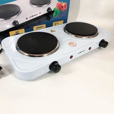 Дисковая электрическая плитка на 2 конфорки Настольная Sea Breeze SB-063 белая, BM-416 Электронная плита 254800 фото