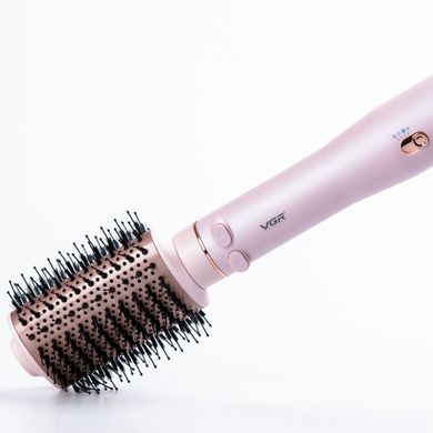 Фен щітка стайлер для волосся VGR • стайлер обертаючий для волосся • стайлер для сушіння та укладання волосся Рожевий HPV494WP фото