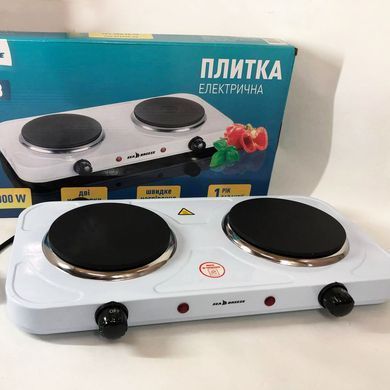 Дисковая электрическая плитка на 2 конфорки Настольная Sea Breeze SB-063 белая, BM-416 Электронная плита 254800 фото