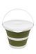 Відро Tribe Water Bucket Lid 5 л силіконове з кришкою T-FJ-0049, olive T-FJ-0049-olive фото 1