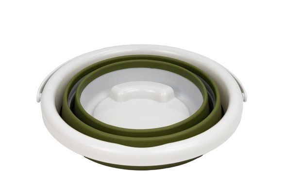 Відро Tribe Water Bucket Lid 5 л силіконове з кришкою T-FJ-0049, olive T-FJ-0049-olive фото