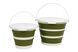 Відро Tribe Water Bucket Lid 5 л силіконове з кришкою T-FJ-0049, olive T-FJ-0049-olive фото 7