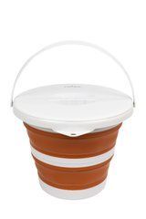 Відро Tribe Water Bucket Lid 5 л силіконове з кришкою T-FJ-0049, terracota T-FJ-0049-terracota фото