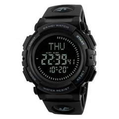Годинник наручний чоловічий SKMEI 1290BK з компасом, наручний годинник для військових. Колір: чорний ws35618 фото