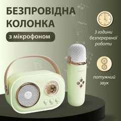 Колонка с микрофоном блютуз акустика беспроводная колонка для телефона Зеленый C20GR фото