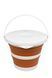 Відро Tribe Water Bucket Lid 5 л силіконове з кришкою T-FJ-0049, terracota T-FJ-0049-terracota фото 1