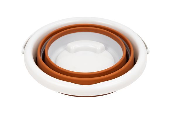 Відро Tribe Water Bucket Lid 5 л силіконове з кришкою T-FJ-0049, terracota T-FJ-0049-terracota фото