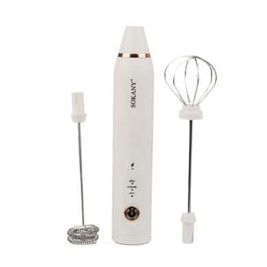 Спінювач молока Sokany SK-201A Hand Mixer USB 1200mAh White капучинатор для молока SK201AW фото