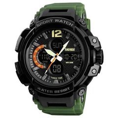 Годинник наручний чоловічий SKMEI 1343AG ARMY GREEN, годинник тактичний протиударний. Колір: зелений ws15273 фото