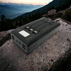 Портативная мобильная зарядка (Павербанк) POWER BANK SOLAR 60000MAH, переносной аккумулятор QE-536 для телефона 294891 фото