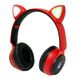 Бездротові навушники ST77 LED з котячими вушками, що світяться. Колір: червоний ws38716-1 фото 5