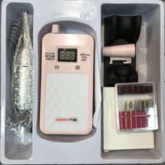 Портативний фрезер для нігтів Nail Drill YT-928 акумуляторний з індикатором заряду на 35 000 оборотів. Колір: рожевий ws79382-1 фото