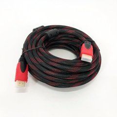 Кабель HDMI - HDMI 10m усиленный в обмотке HV-398 10м шнур 299764 фото