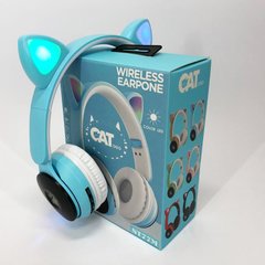 Бездротові навушники ST77 LED з котячими вушками, що світяться. Колір: синій ws38716-2 фото