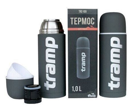 Термос Tramp Soft Touch 1 л сірий, UTRC-109-grey UTRC-109-grey фото
