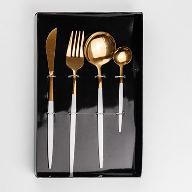 Набор столовых приборов Cutlery set из нержавеющей стали на 1 персону 4 штуки столовый набор HP96916 фото