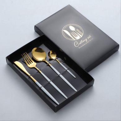 Набор столовых приборов Cutlery set из нержавеющей стали на 1 персону 4 штуки столовый набор HP96916 фото