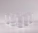 Склянка для напоїв фігурна прозора ребриста з товстого скла набір 6 шт HP7112 фото 2