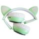 Бездротові навушники ST77 LED з котячими вушками, що світяться. Колір: зелений ws38716-3 фото 4