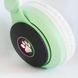 Бездротові навушники ST77 LED з котячими вушками, що світяться. Колір: зелений ws38716-3 фото 5