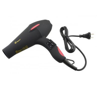 Професійний фен для волосся Domotec MS 0219 з дифузором JF-688 3000Вт чорний 137108 фото
