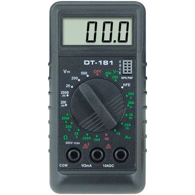 Компактний Мультиметр DT-181 цифровий тестер, щупи в комплекті, мультиметр із захистом, електронний мультиметр ws76677 фото