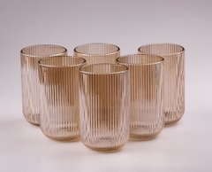Ребристі склянки набір високих склянок 6 шт 400 мл Tea Color HP7113TC фото