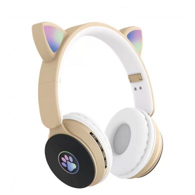 Бездротові навушники ST77 LED з котячими вушками, що світяться. Колір: золотий ws38716-5 фото