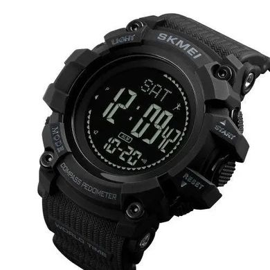 Часы наручные мужские SKMEI 1356BK BLACK, фирменные спортивные часы. Цвет: черный ws52675-1 фото