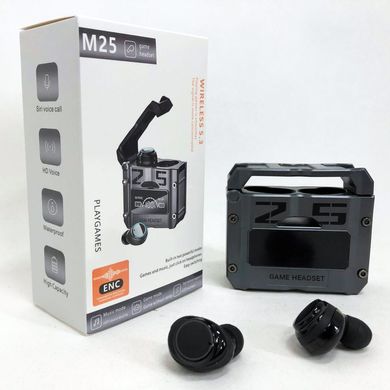 Бездротові навушники M25, Bluetooth 5.3, механічні армовані подвійного режиму ігрові ws45974 фото